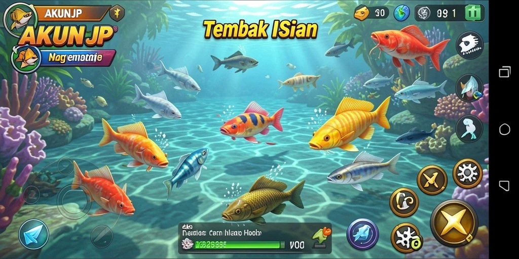 Gameplay menarik dalam AKUNJP, tembak ikan dengan seru!