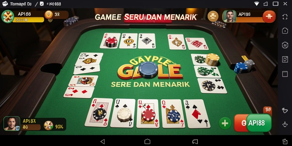 Gameplay seru Gaple di API88 dengan tampilan menarik.