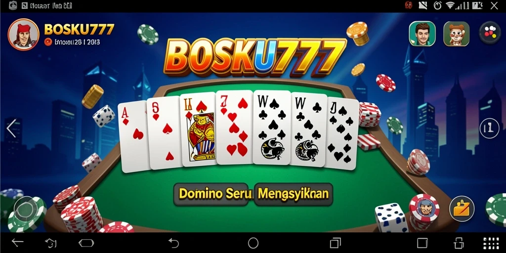Tampilan gameplay menarik dari BOSKU777 dengan efek domino.