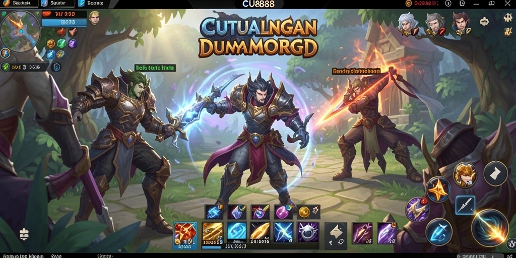 Cuplikan gameplay CU888 yang menampilkan pertarungan menegangkan dan dunia yang kaya.