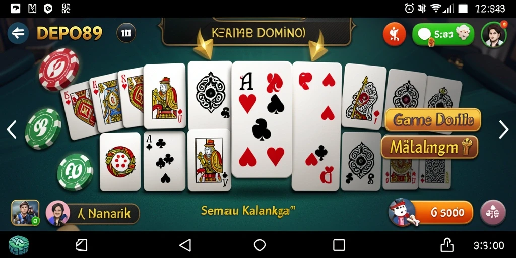 Tampilan gameplay DEPO89 yang seru dan interaktif dalam permainan Domino.