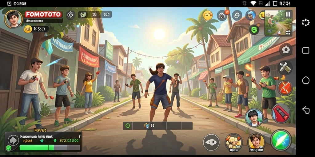 Tampilan seru gameplay <strong>FOMOTOTO</strong> yang menggugah semangat bermain.