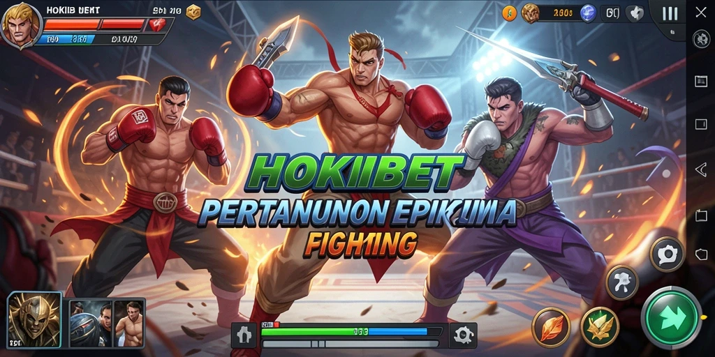 Gameplay seru dan intens dalam HOKIBET dengan karakter Fighting yang unik.