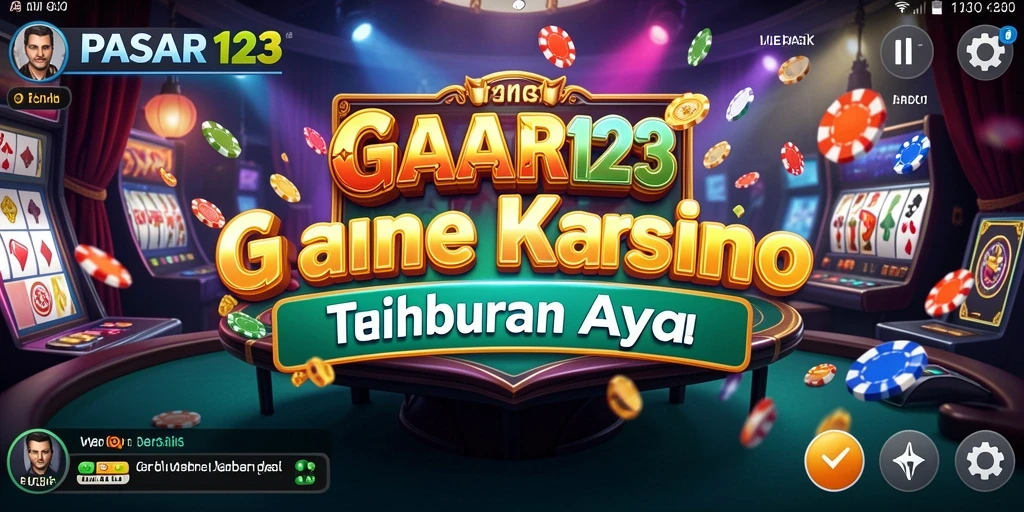 Tampilan gameplay PASAR123 dengan grafik kasino yang menarik.