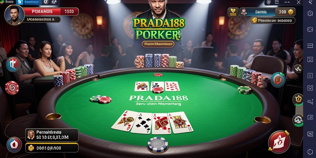 Tampilan gameplay seru poker di PRADA188